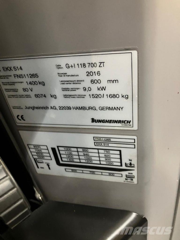 Jungheinrich EKX 514 Montacargas recogepedidos de gran altura