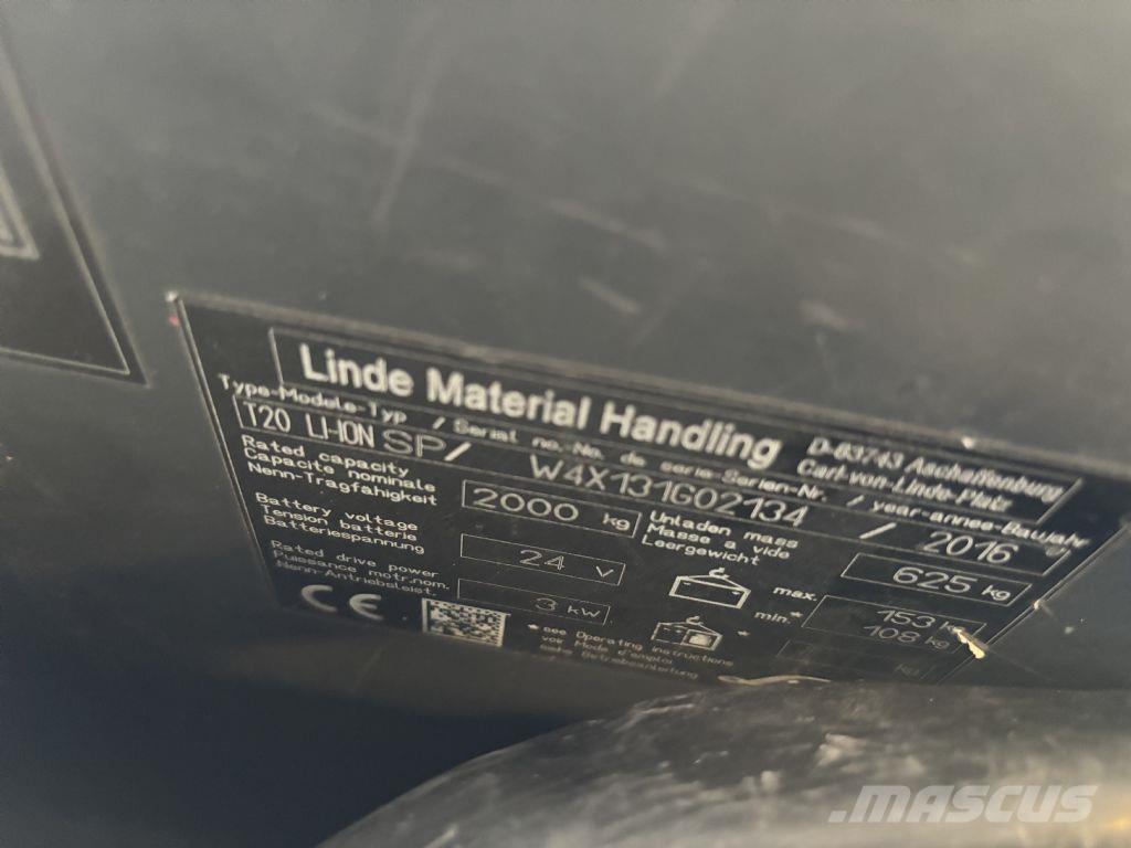 Linde T20 LI-ION SP Apiladoras eléctricos