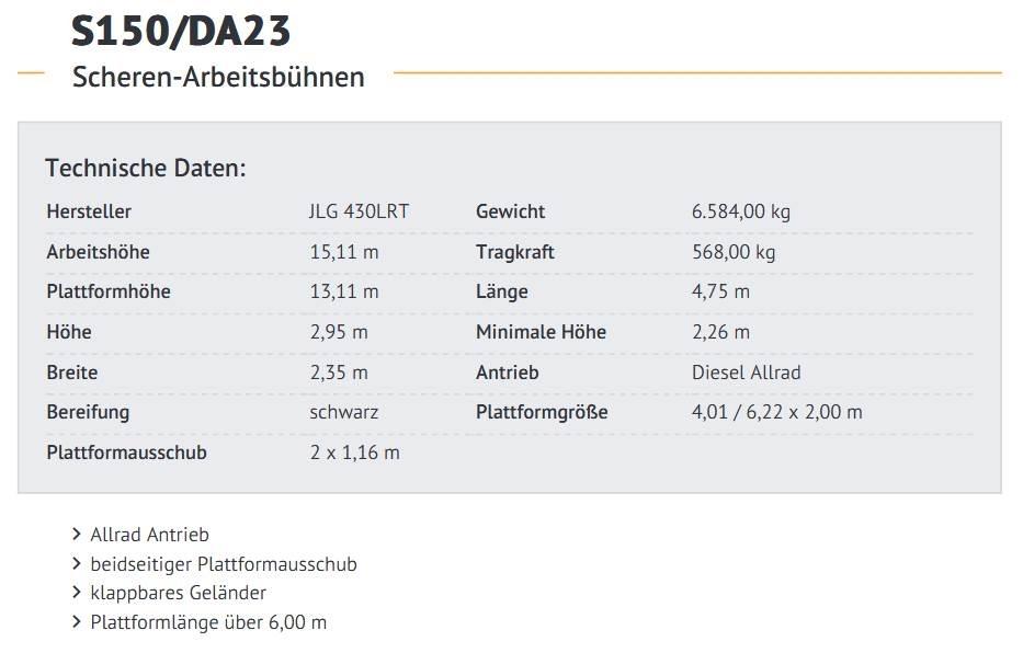 JLG 430LRT Plataformas tijera