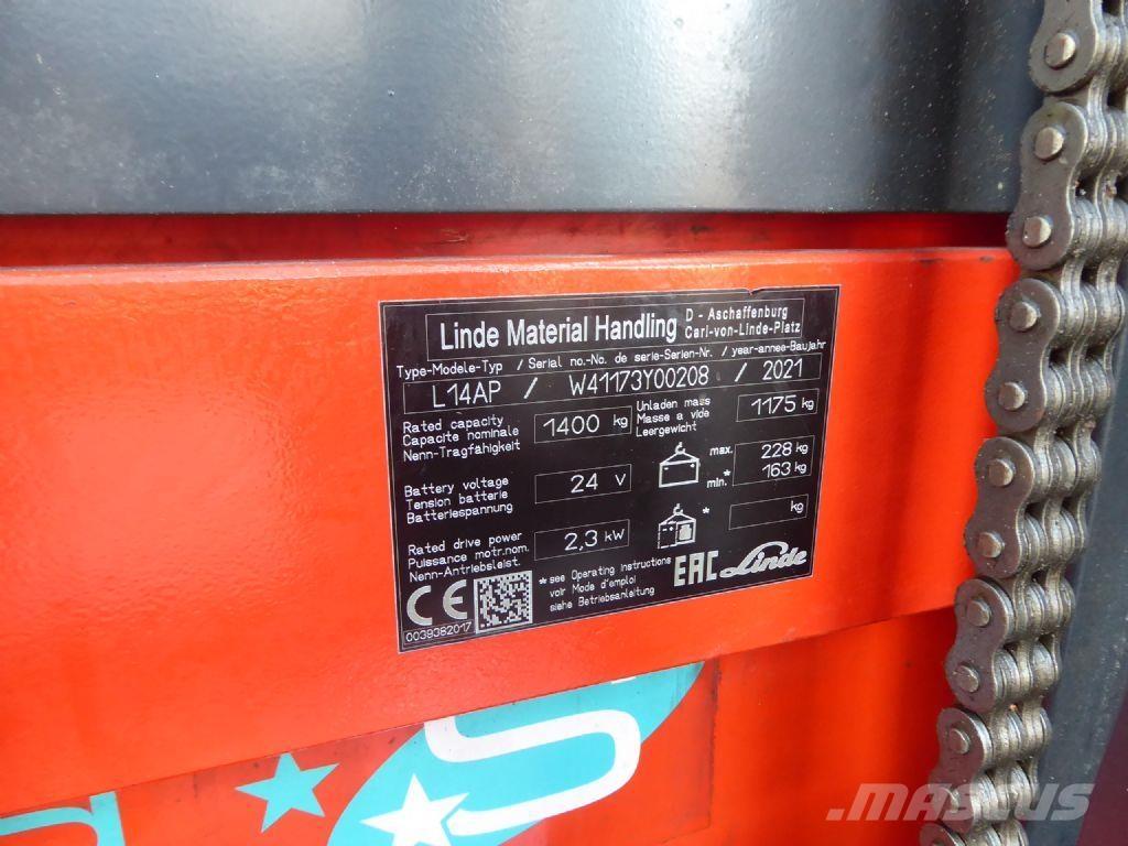 Linde L14 AP Montacargas manual