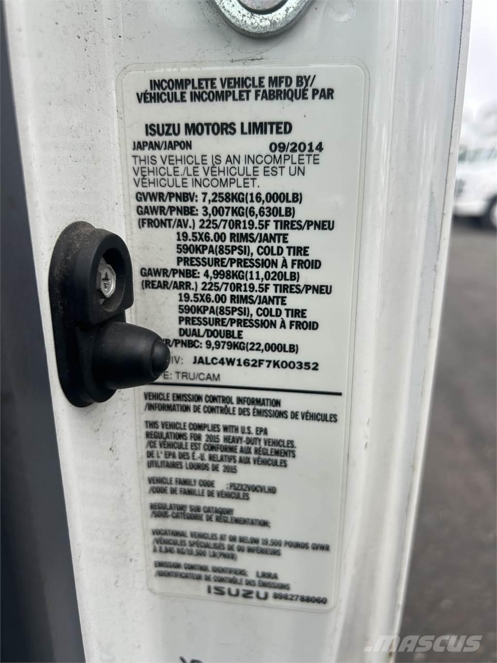 Isuzu NPR XD Camiones con chasís y cabina