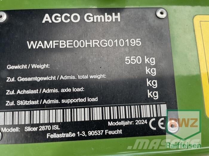 Fendt Slicer 2870 ISL Podadoras