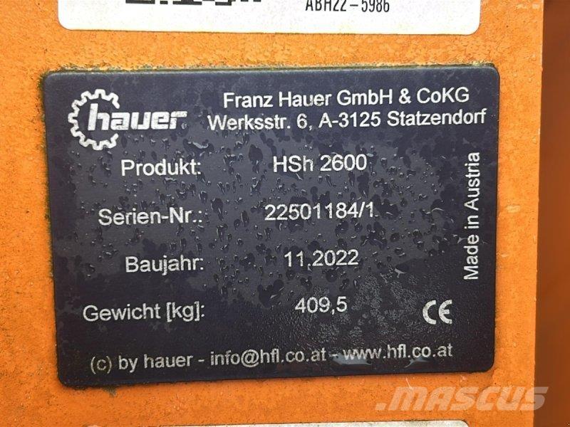Hauer HSh 2600 Hojas y cuñas quitanieves