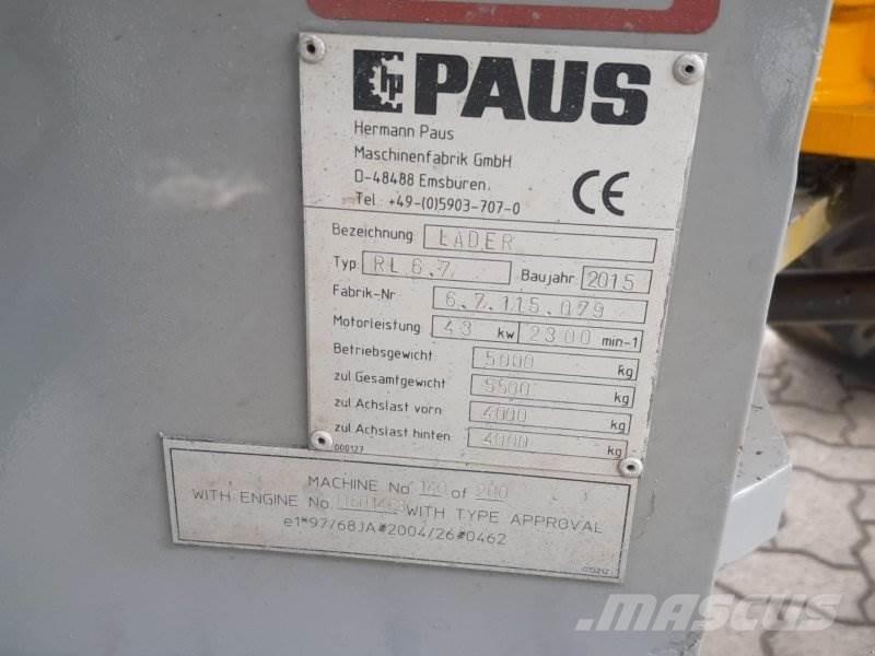 Paus RL 6.7 Cargadoras sobre ruedas