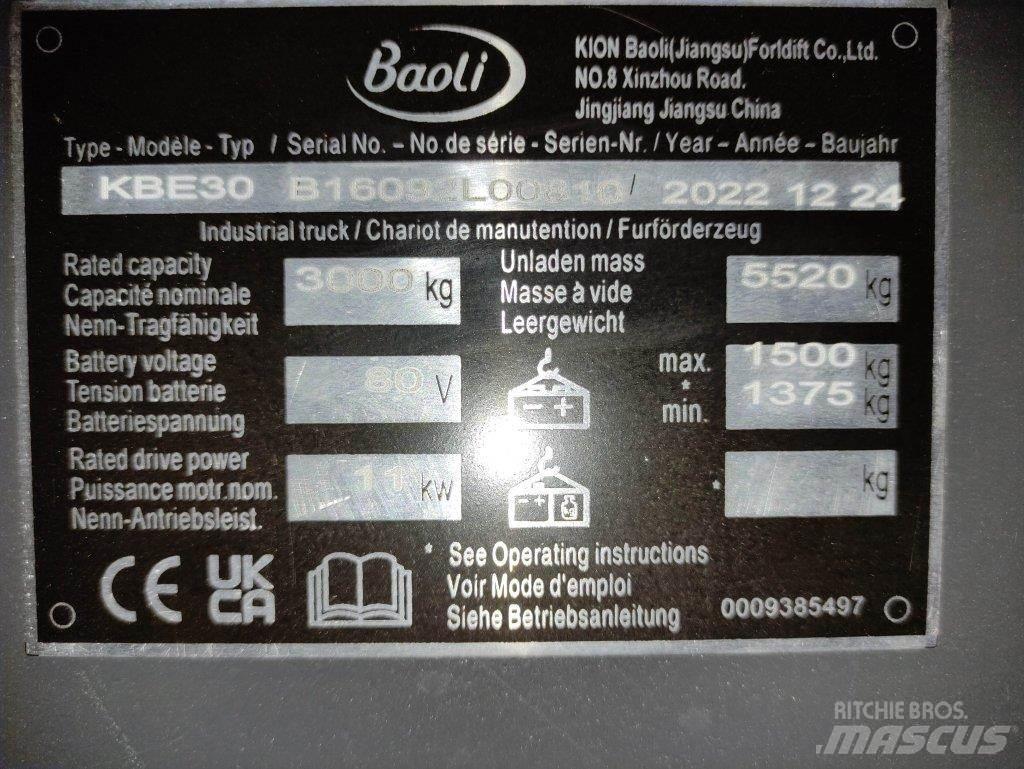 Baoli KBE30 Carretillas de horquilla eléctrica