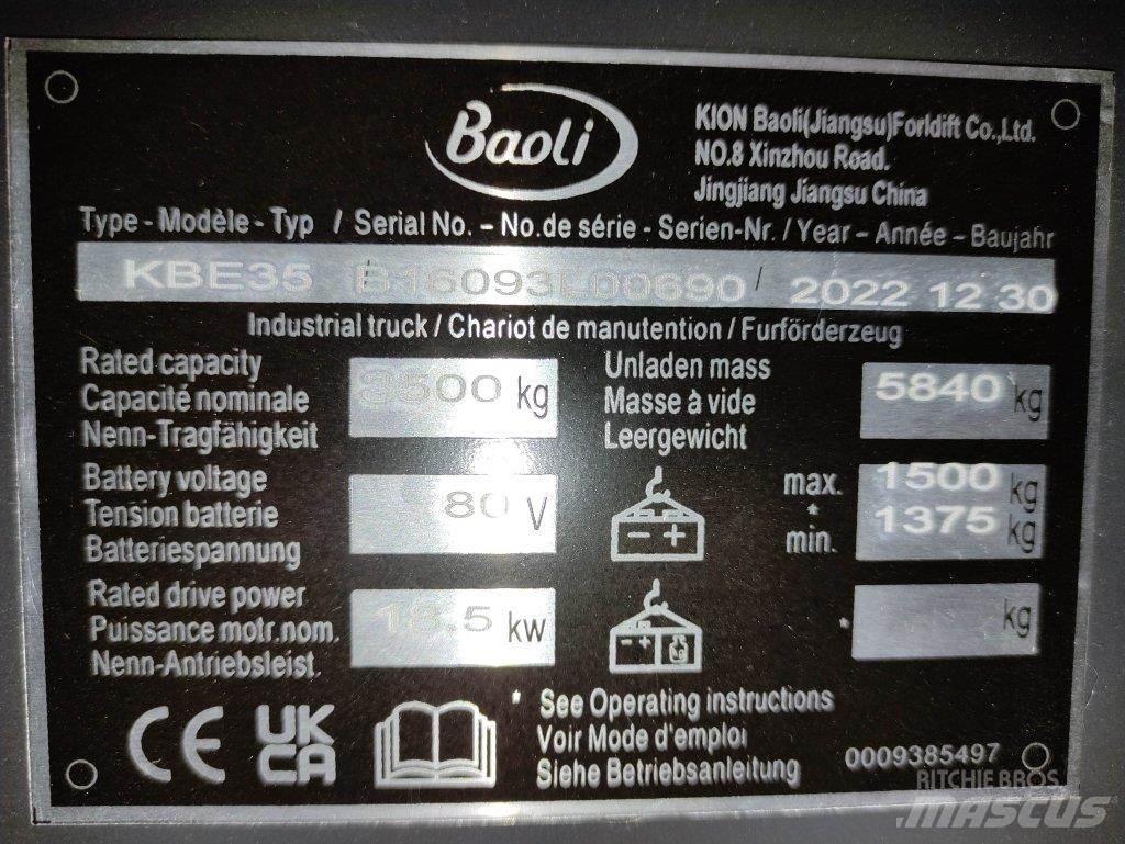 Baoli KBE35 Carretillas de horquilla eléctrica