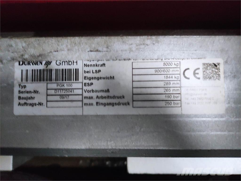 Durwen PGK100 Mordazas para pacas de paja