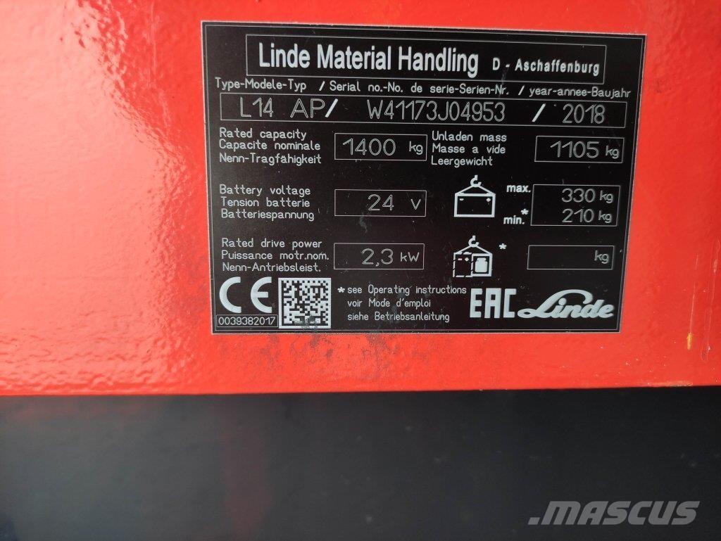 Linde L14-APi-1173 Montacargas manual
