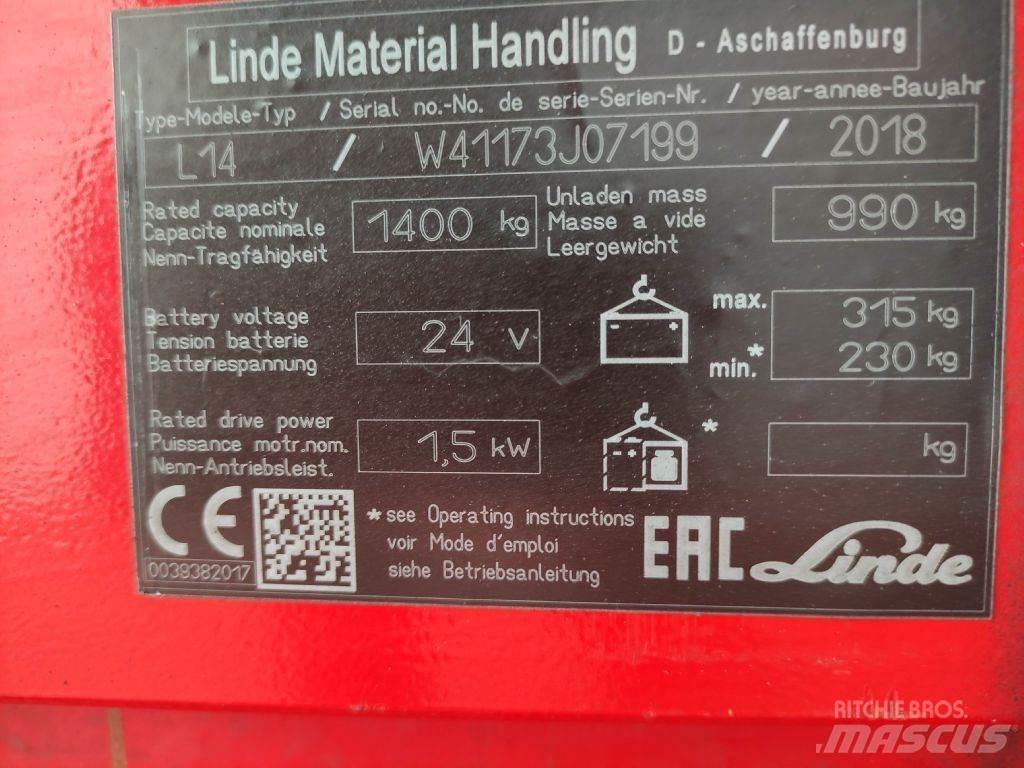 Linde L14i Montacargas manual