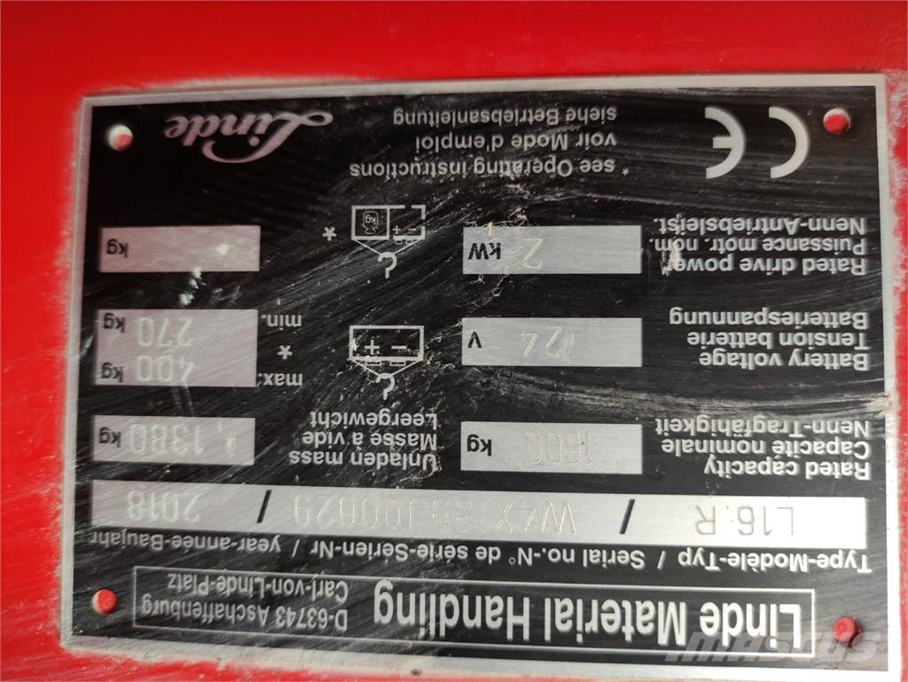 Linde L16 R Montacargas manual