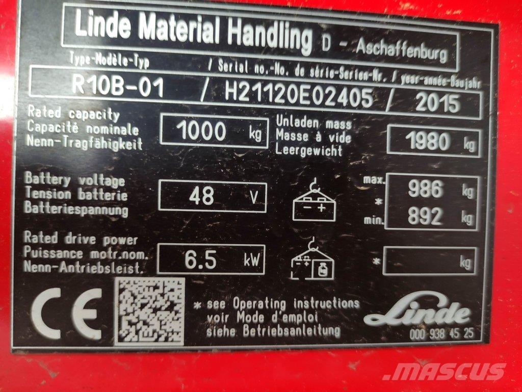 Linde R10B-01-112 Montacargas de alcance de gran altura