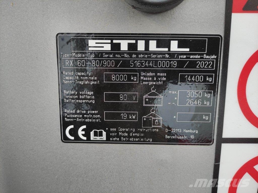 Still RX60-80/900 Carretillas de horquilla eléctrica