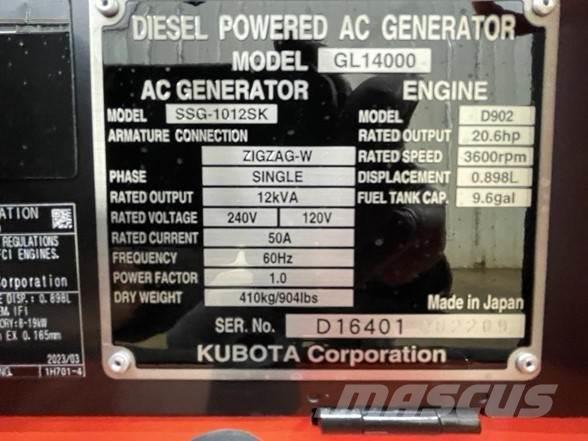 Kubota GL14000 Generadores de gas