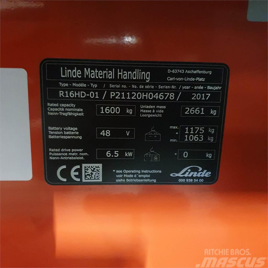 Linde R16HD Montacargas de alcance de gran altura