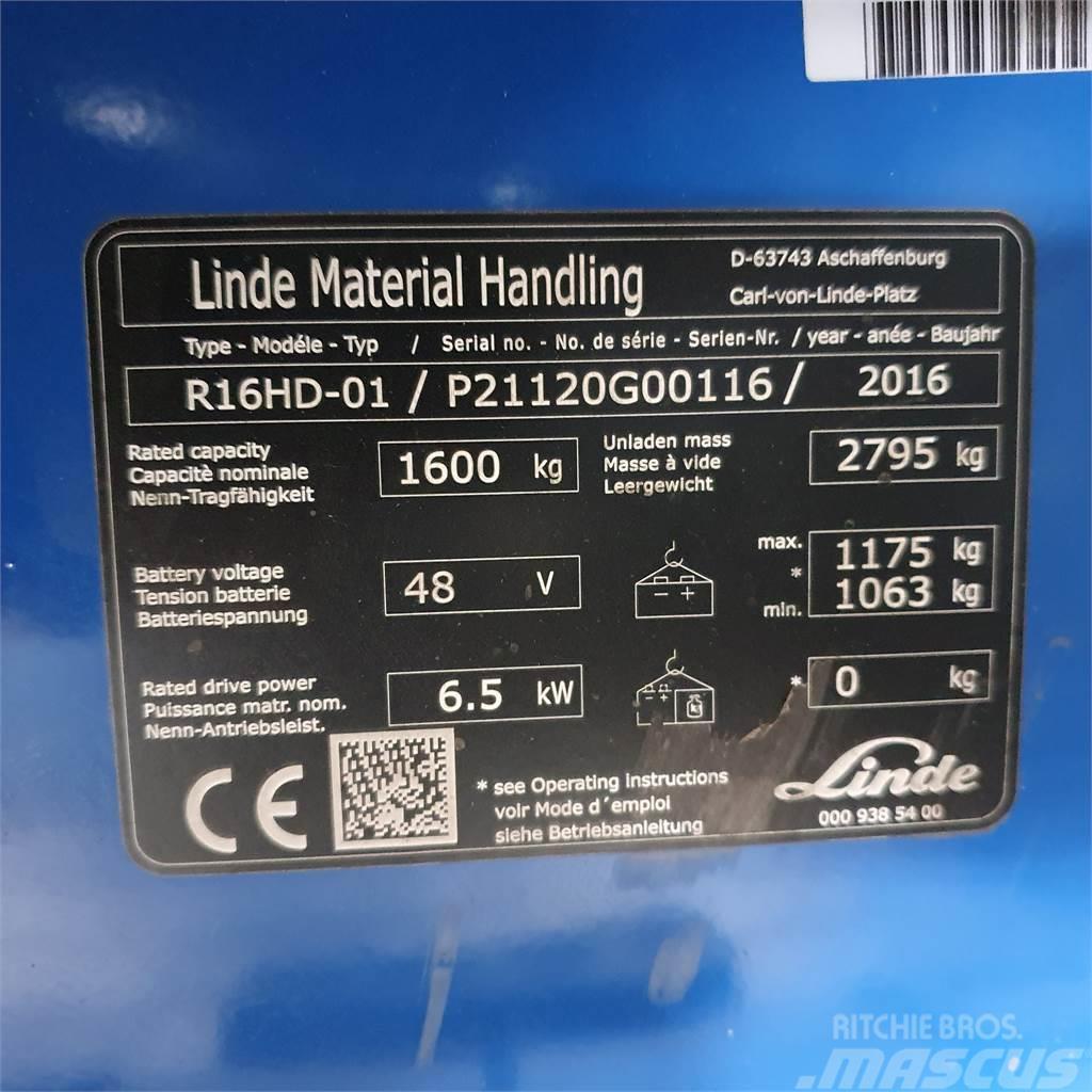 Linde R16HD Montacargas de alcance de gran altura