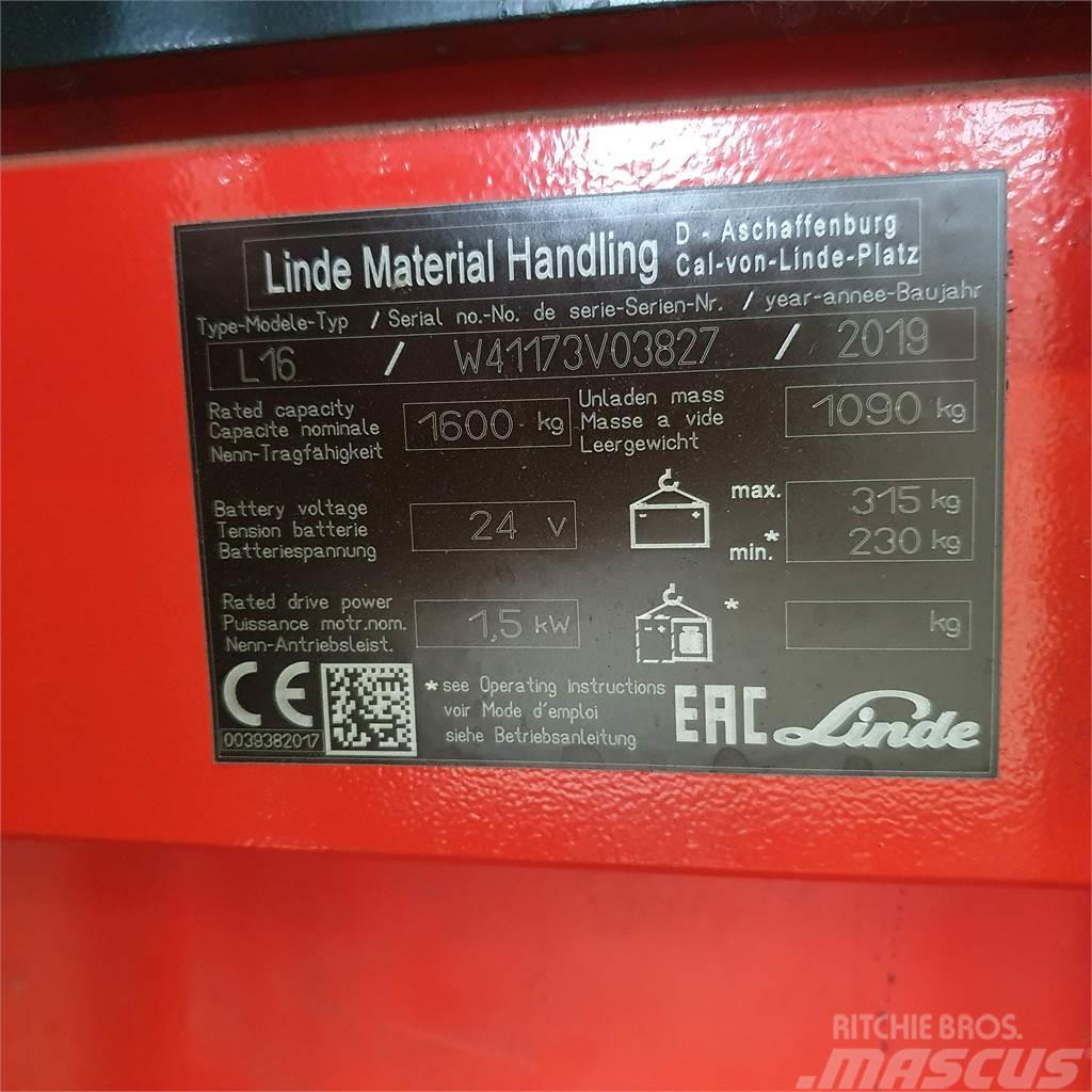 Linde L16i Montacargas manual