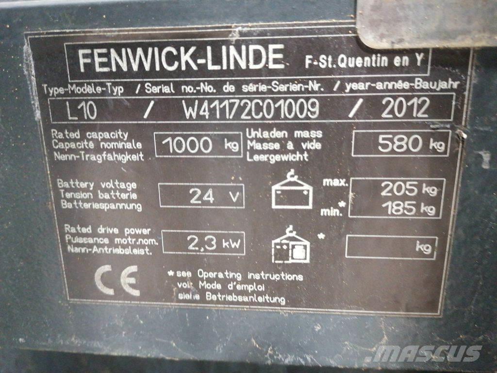 Linde L10 Montacargas manual