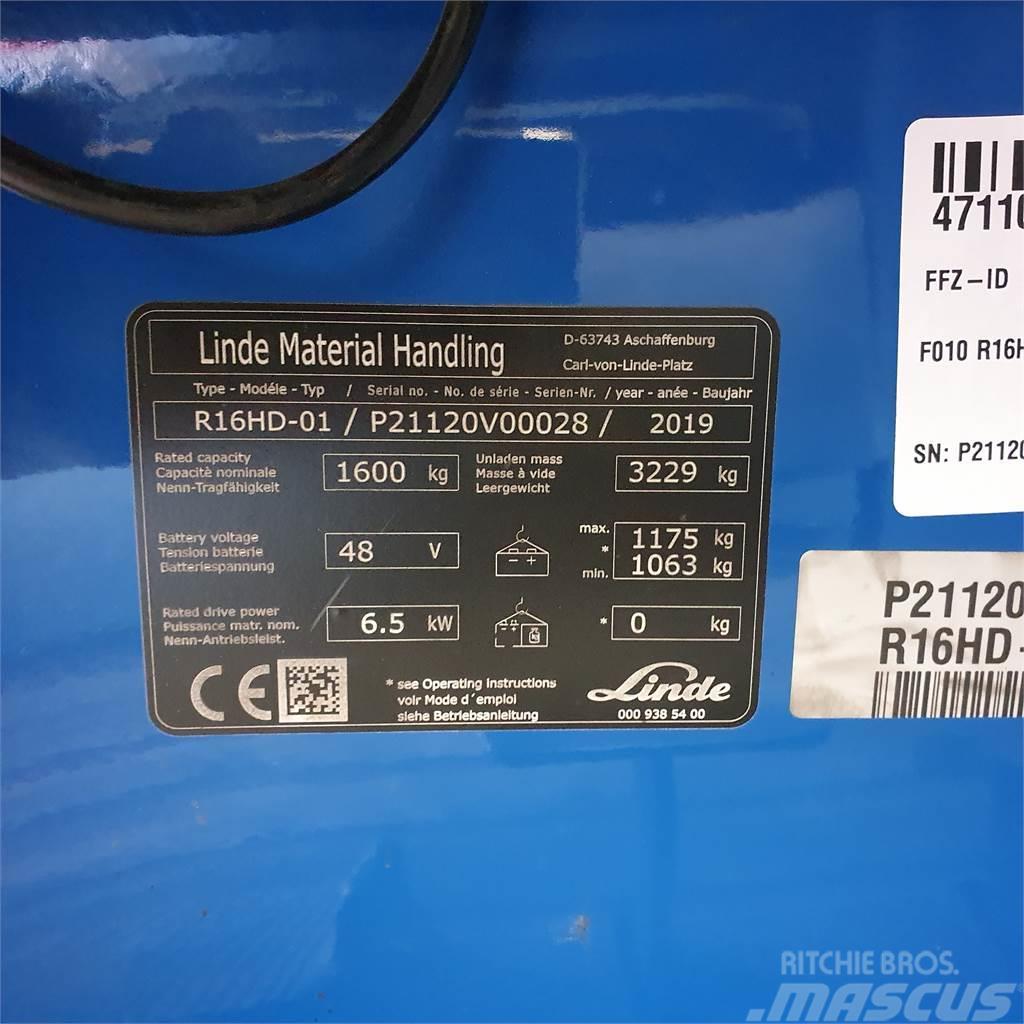 Linde R16HD Montacargas de alcance de gran altura