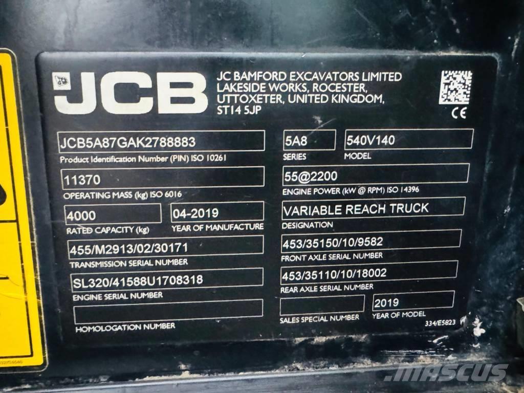 JCB 540-140 Carretillas telescópicas