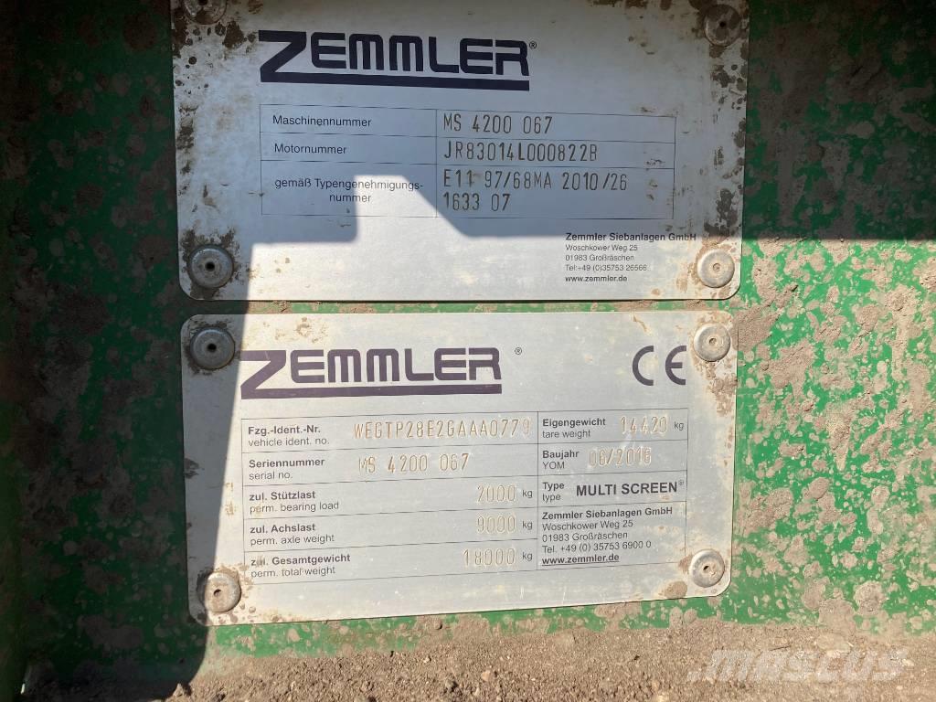 Zemmler MS4200 Cribas