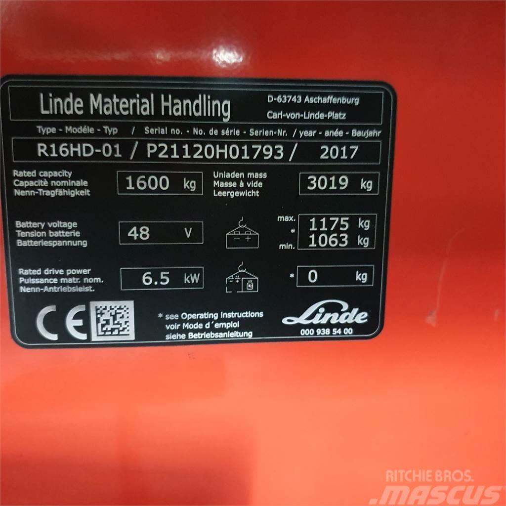 Linde R16HD Montacargas de alcance de gran altura