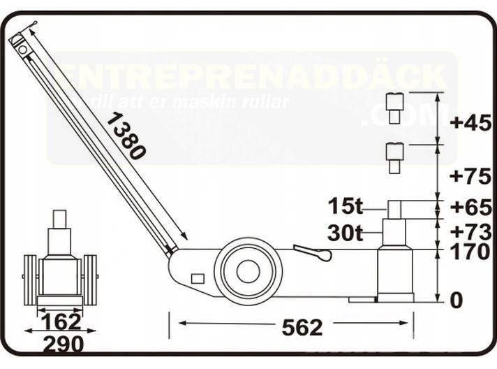  Tryckluftsdriven domkraft till lastbil proffs Llantas
