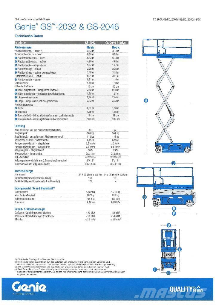 Genie GS 2032 Plataformas tijera