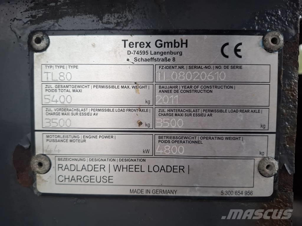 Terex TL 80 Cargadoras sobre ruedas