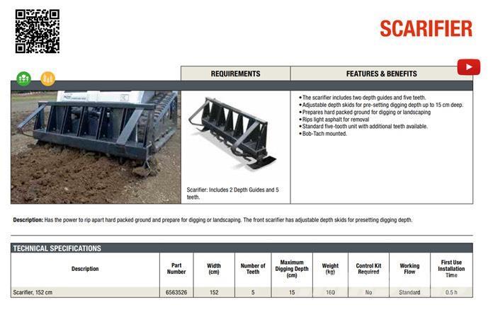 Bobcat Scarifier Otras máquinas de jardinería y limpieza urbana