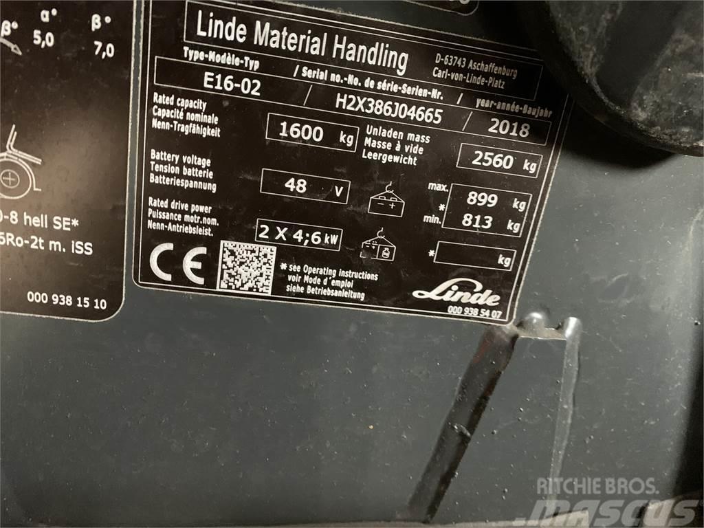 Linde E16 Carretillas de horquilla eléctrica