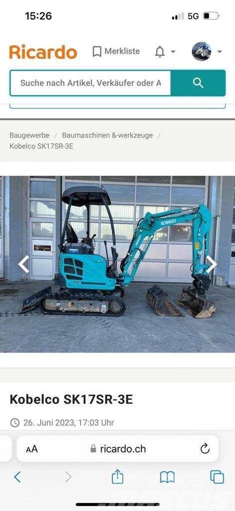 Kobelco SK17SR-3E Miniexcavadoras