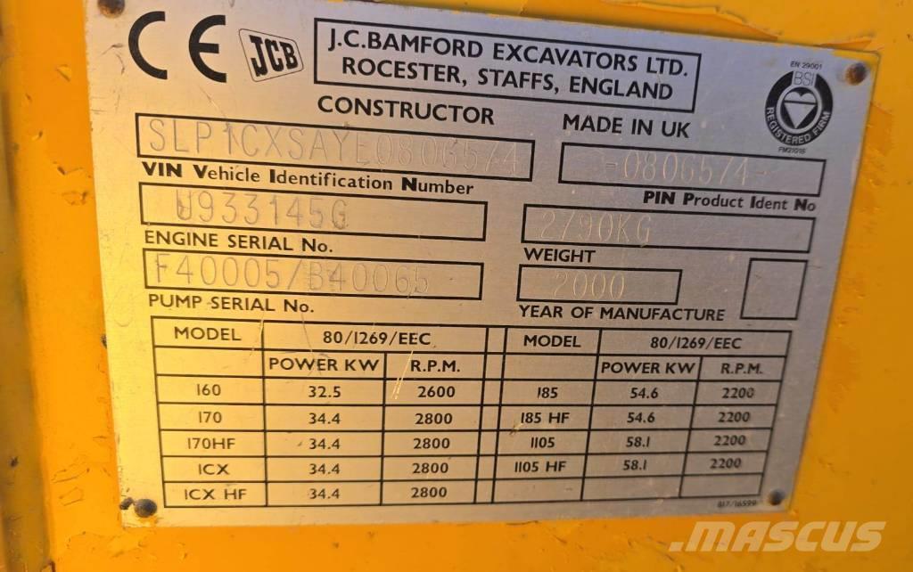 JCB 1 CX Retrocargadoras