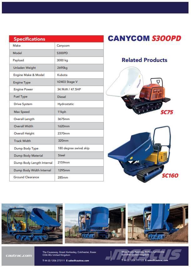 Canycom s300 Camiones de volteo sobre orugas