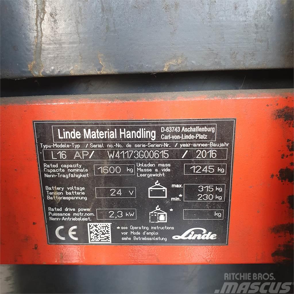 Linde L16AP Montacargas manual