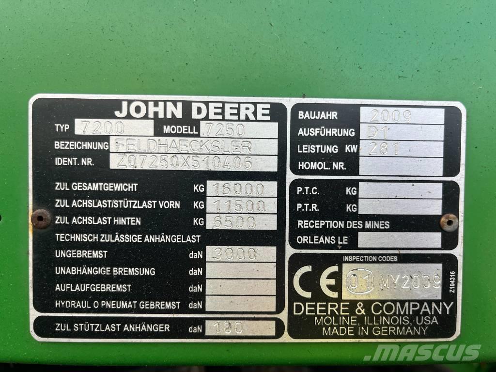 John Deere 7250 Cosechadoras de forraje autopropulsadas