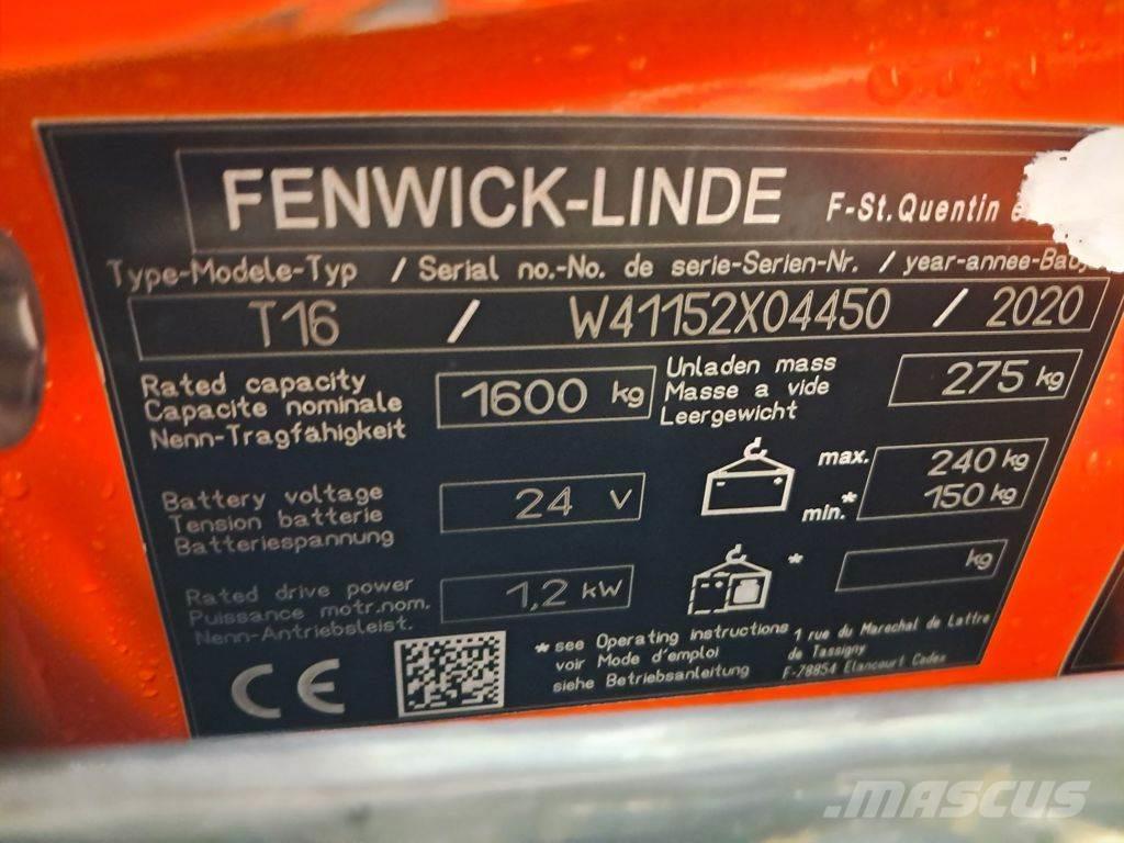 Linde T16 Montacargas de baja elevación