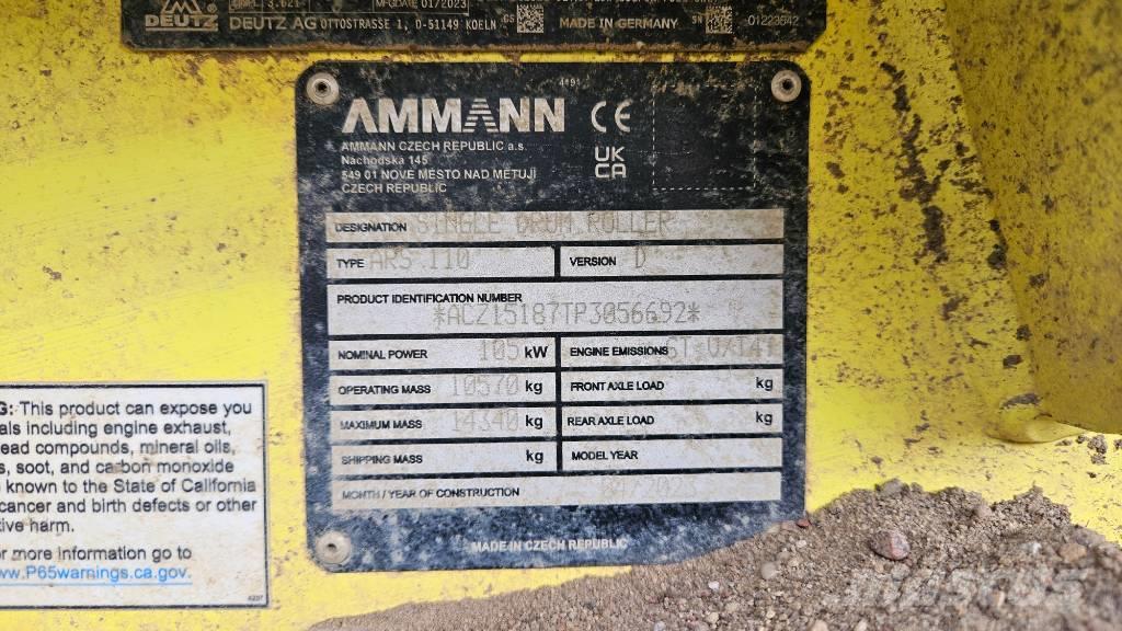 Ammann ARS 110 Rodillos de un solo tambor