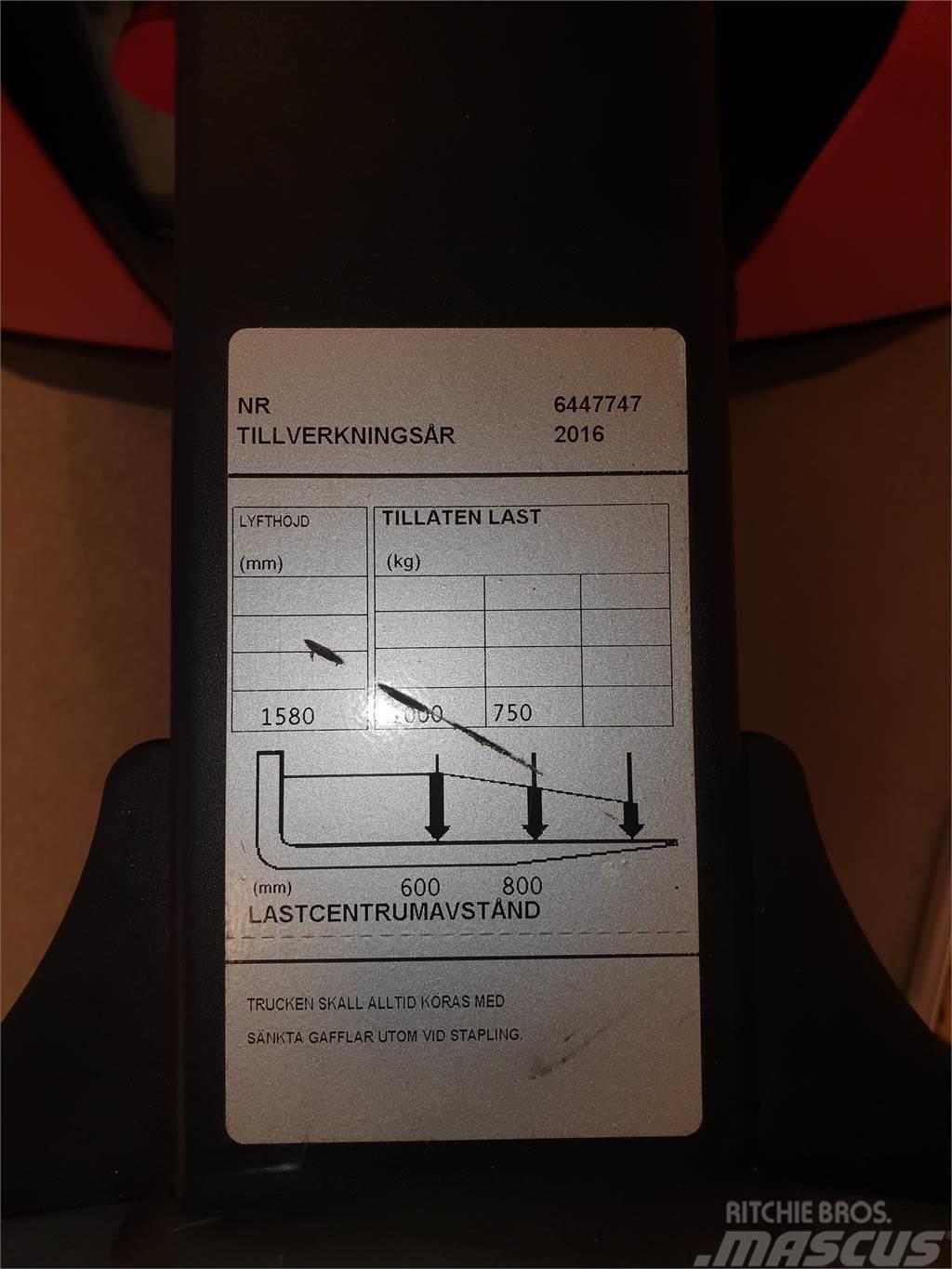 BT HWE100 Montacargas manual