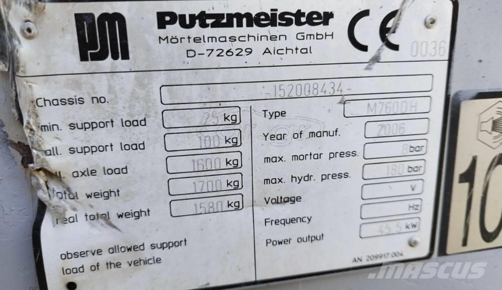 Putzmeister 760 Máquinas de solado