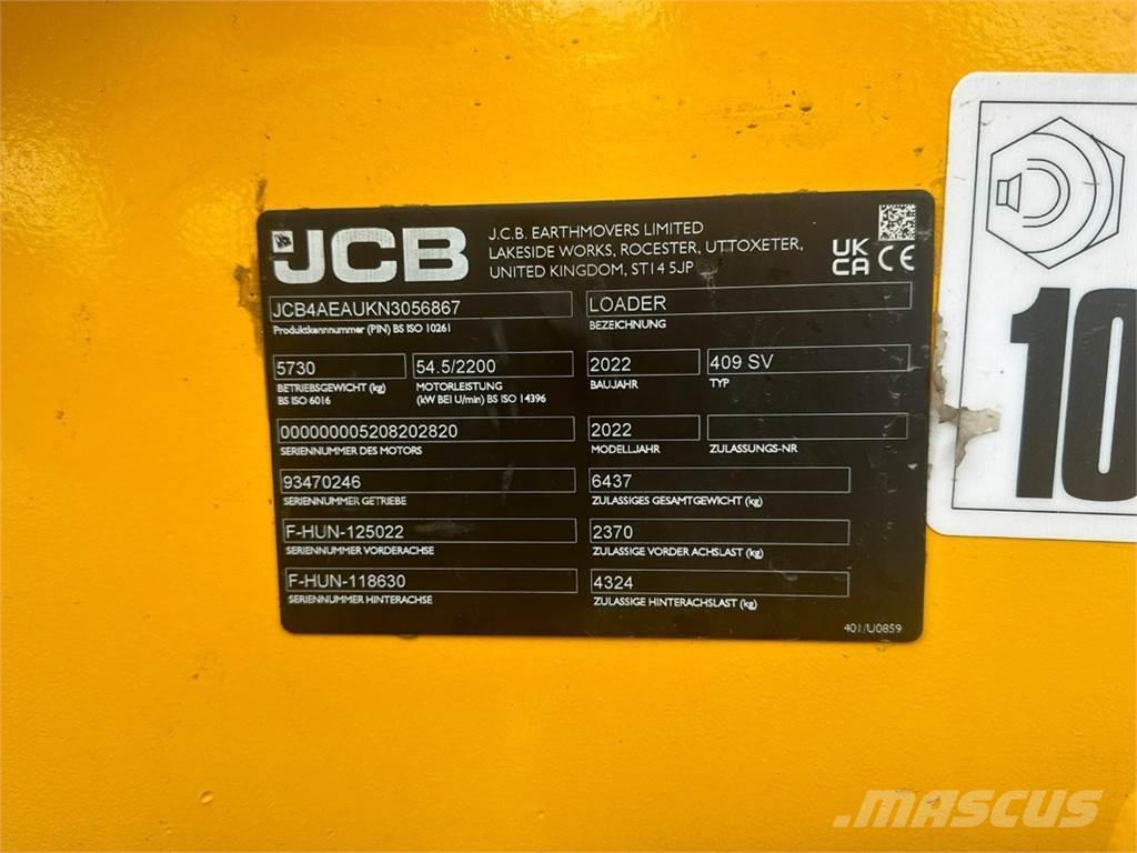 JCB 409 Cargadoras sobre ruedas