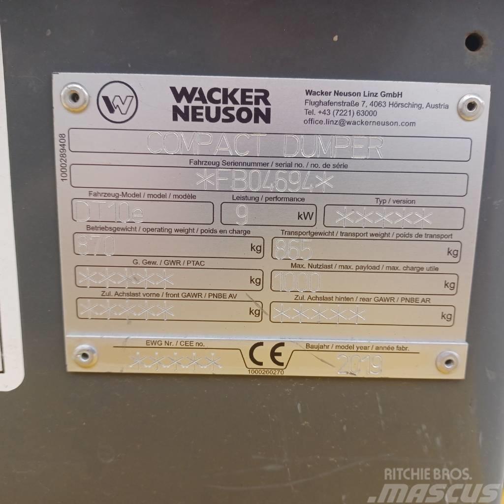 Wacker Neuson DT10e Camiones de volteo sobre orugas