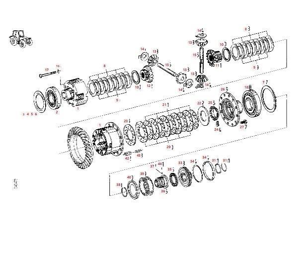  Differential ZF F712301020010 F514300020440 Fendt  Ejes