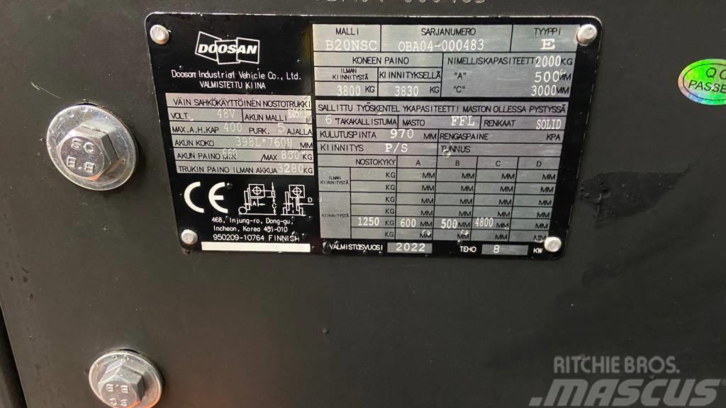 Doosan B20NSC Sähkötrukki Carretillas de horquilla eléctrica