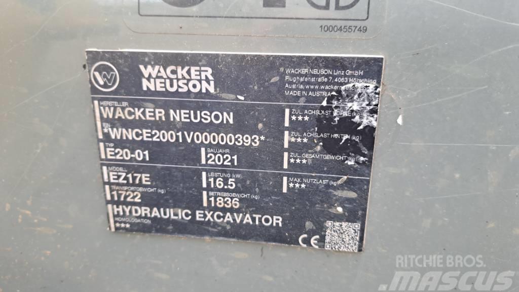 Wacker Neuson EZ17e Excavadoras sobre orugas