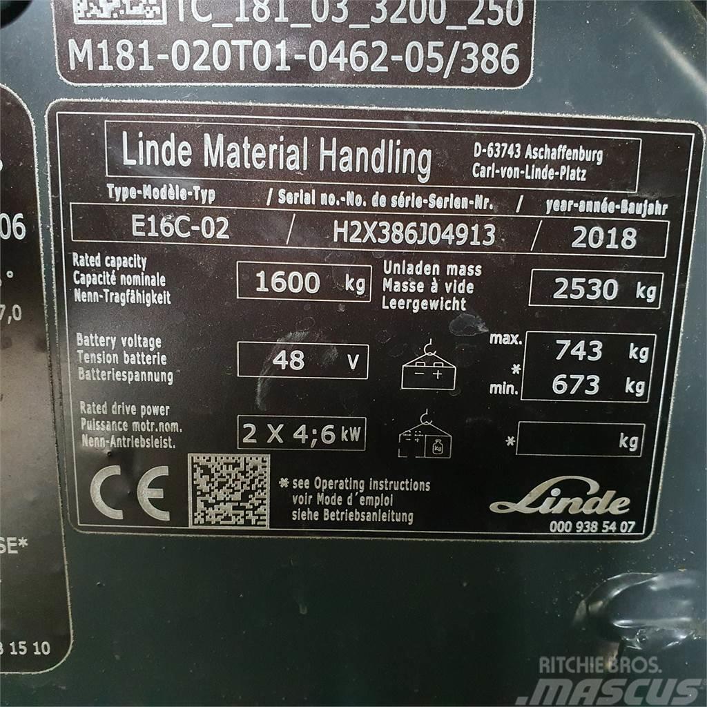 Linde E16C Carretillas de horquilla eléctrica