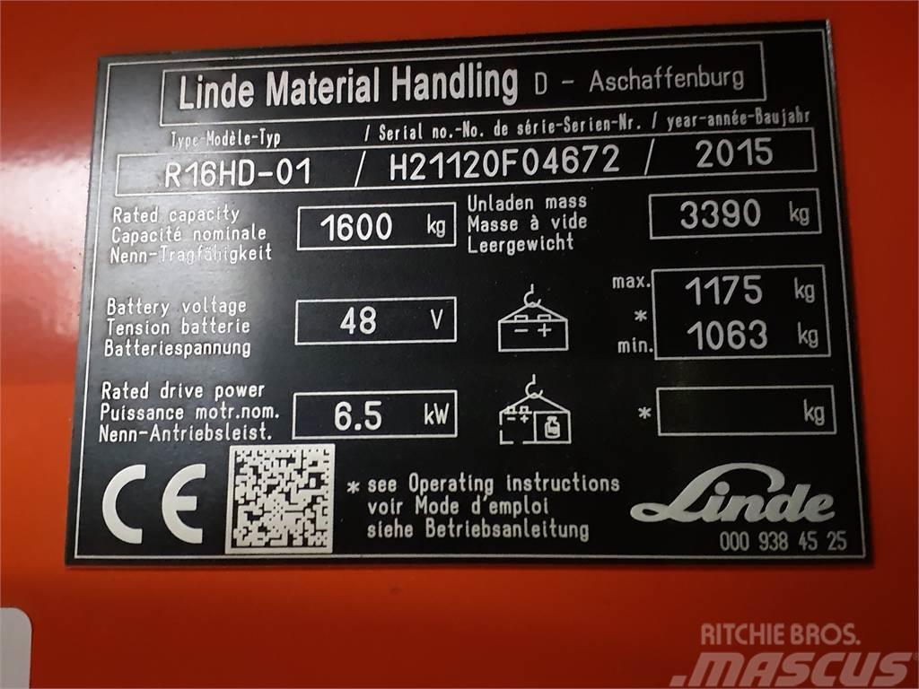 Linde R16HD Montacargas de alcance de gran altura