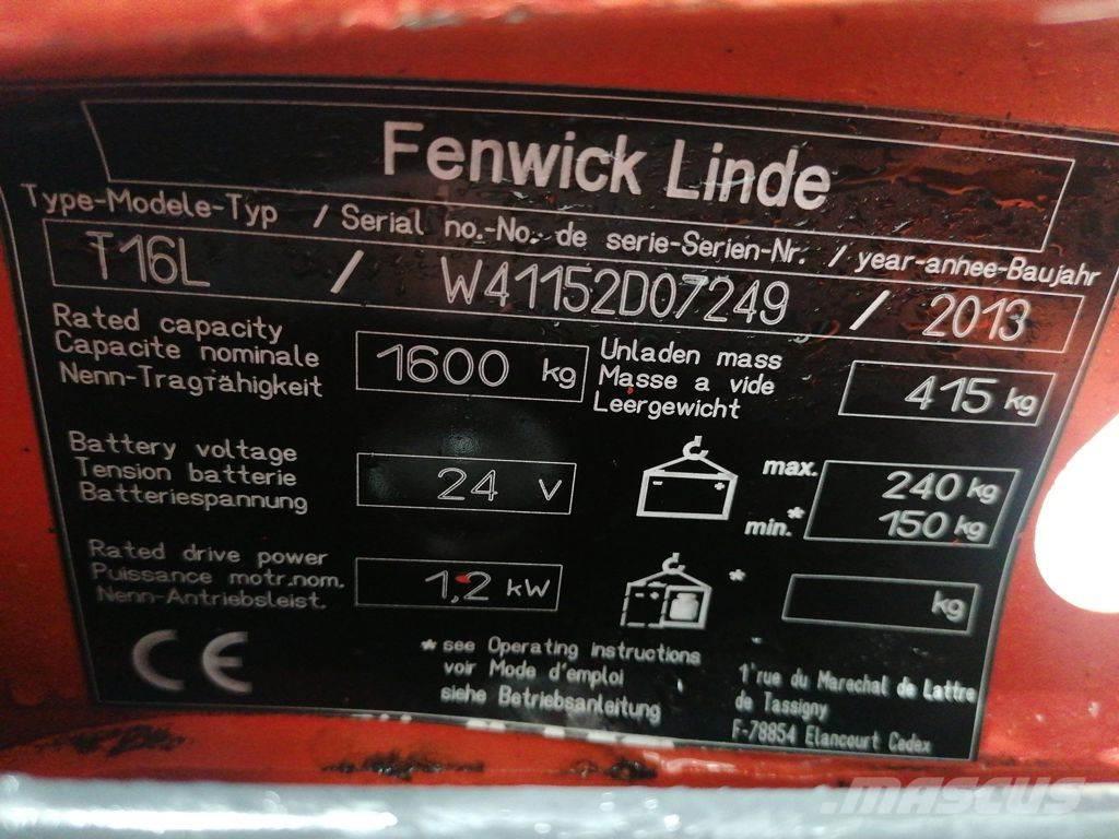 Linde T16L Montacargas de baja elevación