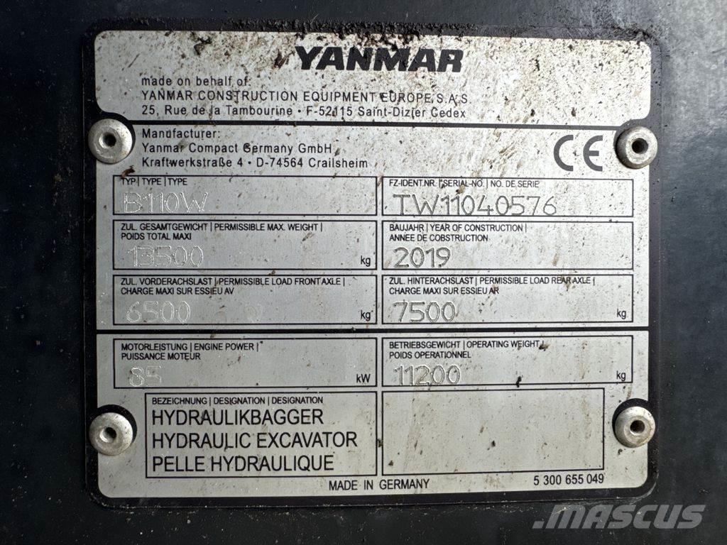 Yanmar B110W Excavadoras de ruedas