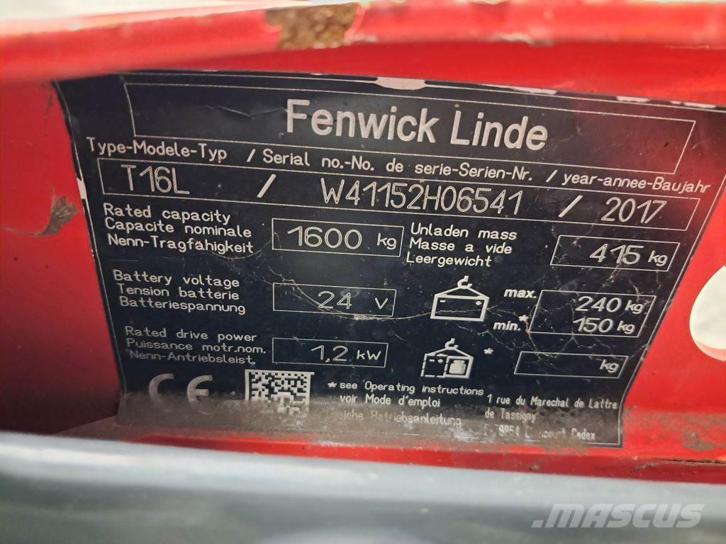 Linde T16L Montacargas manual para paletas