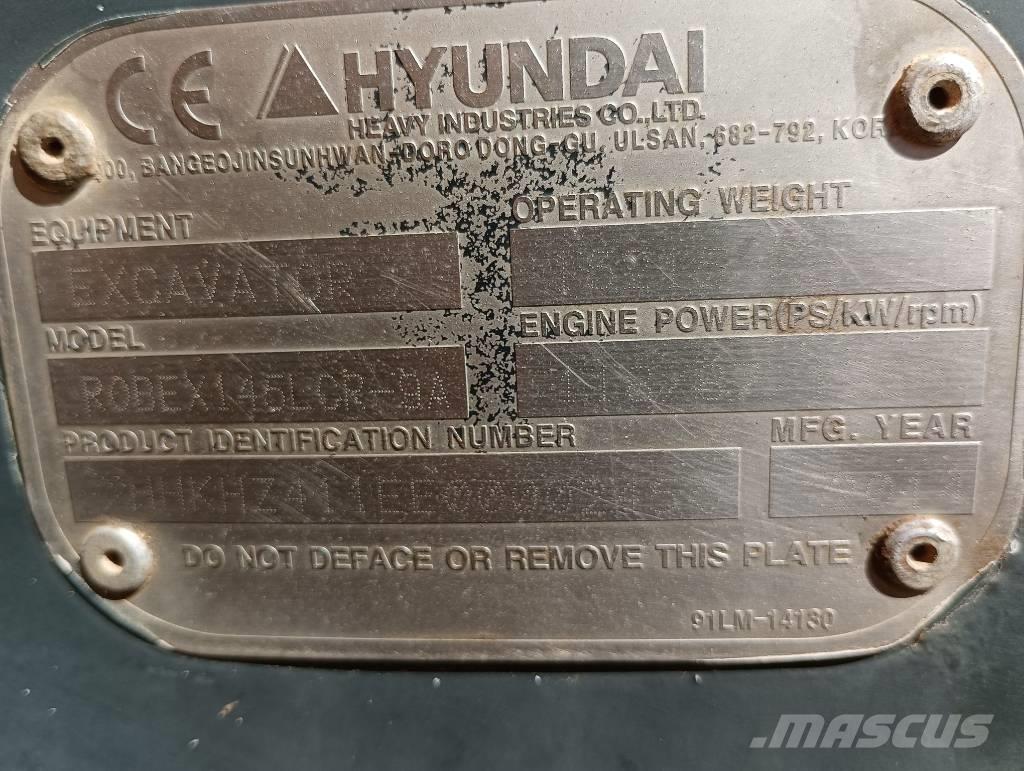 Hyundai R 145 Excavadoras sobre orugas